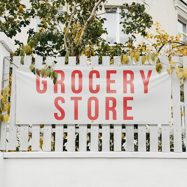 Signmission Grocery Store, 24 Inch x 72 Inch, Vinyl Banner - B-72-30680