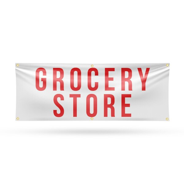 Signmission Grocery Store, 24 Inch x 72 Inch, Vinyl Banner - B-72-30680