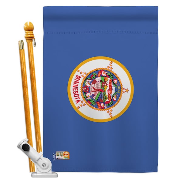 Cosa 28 x 40 in. Minnesota States Impressions Decorative Vertical House Flag Set - CO4124706