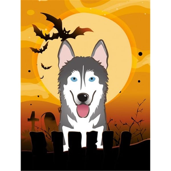 Patioplus Halloween Alaskan Malamute Flag Garden Size - PA251800