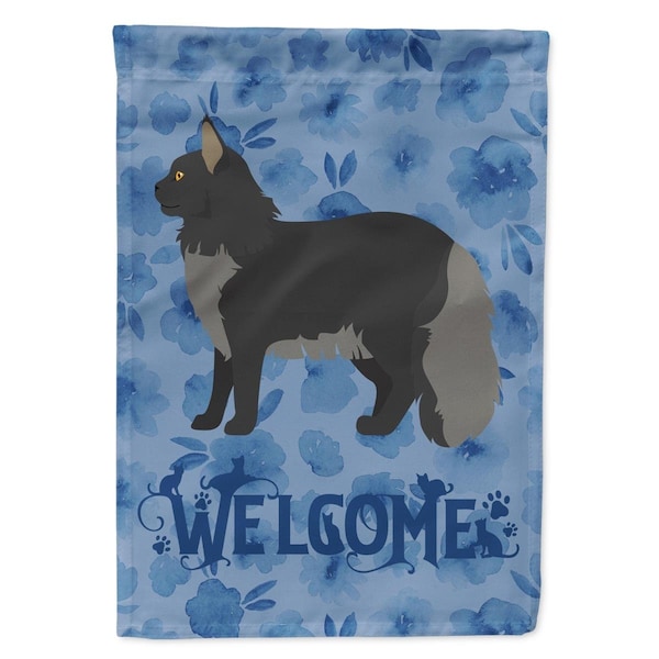 Carolines Treasures 28 x 0.01 x 40 in. Maine Coon No.2 Cat Welcome Flag Canvas House Size - CK4915CHF