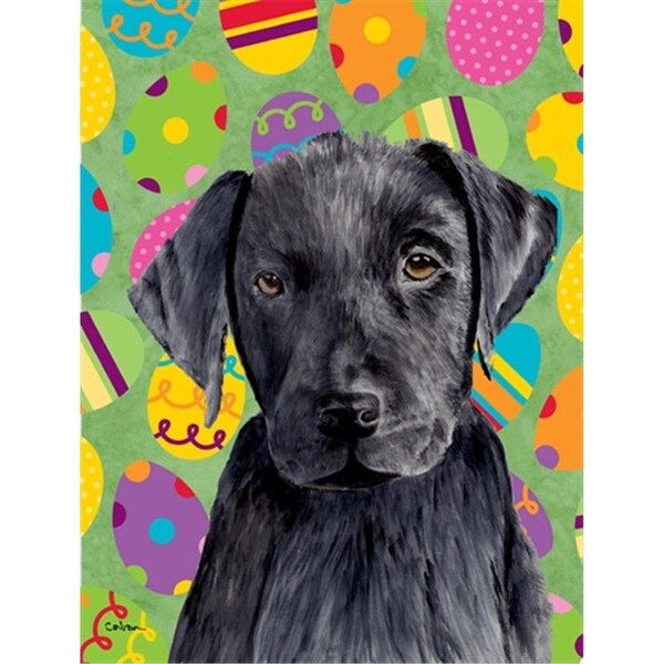 Carolines Treasures 28 x 40 in. Labrador Easter Eggtravaganza House Size Canvas Flag - SC9444CHF