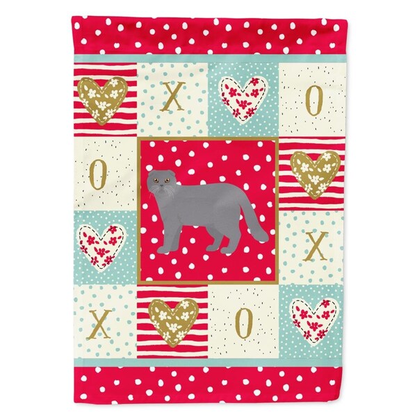 Carolines Treasures 28 x 0.01 x 40 in. Scottish Fold No.1 Cat Love Canvas House Flag - CK5698CHF