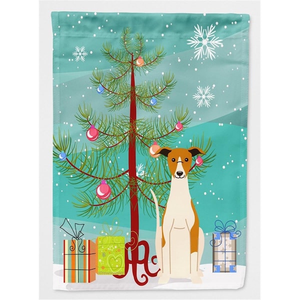 Patioplus Merry Christmas Tree Whippet Flag Canvas House Size - PA54469