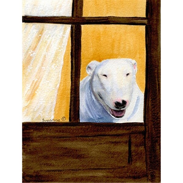Carolines Treasures 28 x 40 in. Bull Terrier House Size Canvas Flag - SS8542CHF