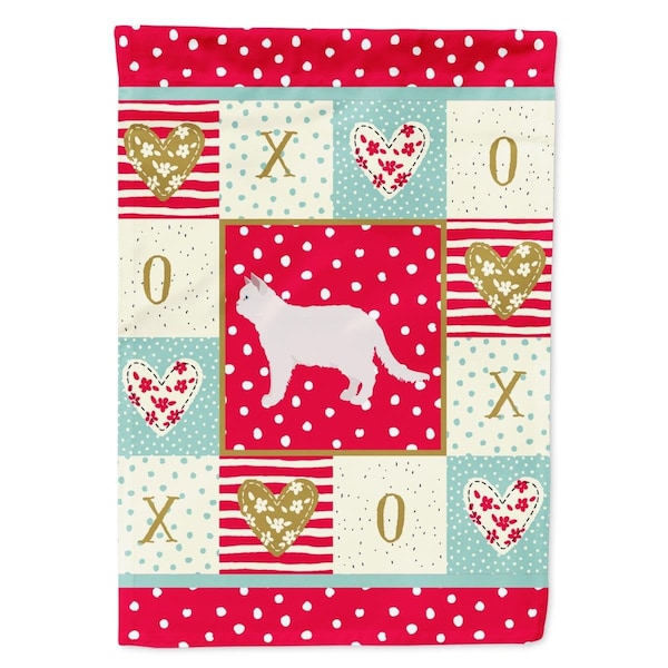 Carolines Treasures 11 x 0.01 x 15 in. Poodle Cat No.2 Cat Love Garden Flag - CK5682GF