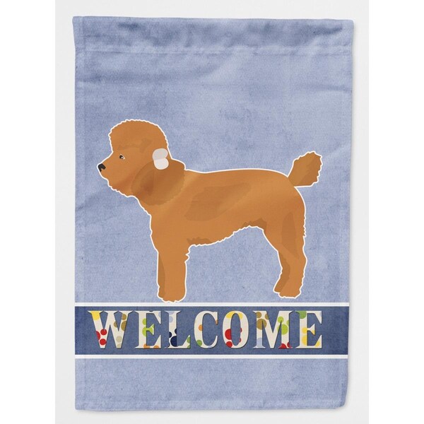 Carolines Treasures Toy Poodle Welcome Flag Canvas House Size - CK3671CHF