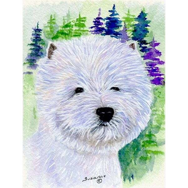 Carolines Treasures 28 x 40 in. Westie Flag Canvas House Size - SS8002CHF