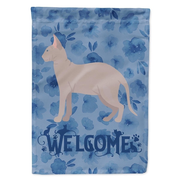 Carolines Treasures 28 x 0.01 x 40 in. Don Sphynx Cat Welcome Flag Canvas House Size - CK4870CHF