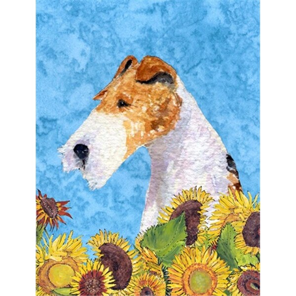 Carolines Treasures 28 x 40 In. Fox Terrier Flag Canvas- House Size - SS4111CHF