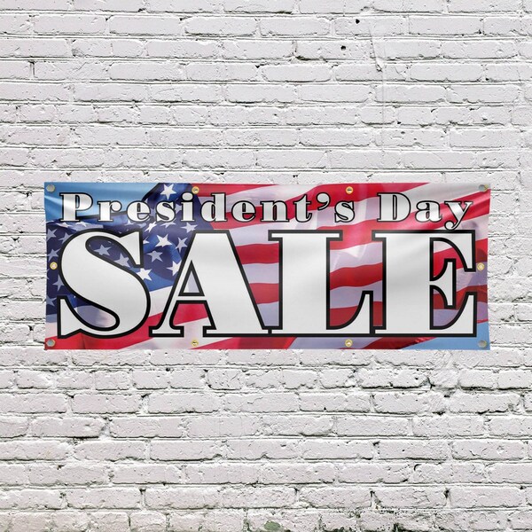 Signmission Presidents Day Sale, 36 Inch x 96 Inch, Vinyl Banner - B-96-30815