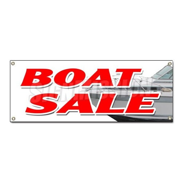 Signmission BOAT SALE BANNER SIGN new used sailboats powerboats service financing - B-BOAT SALE