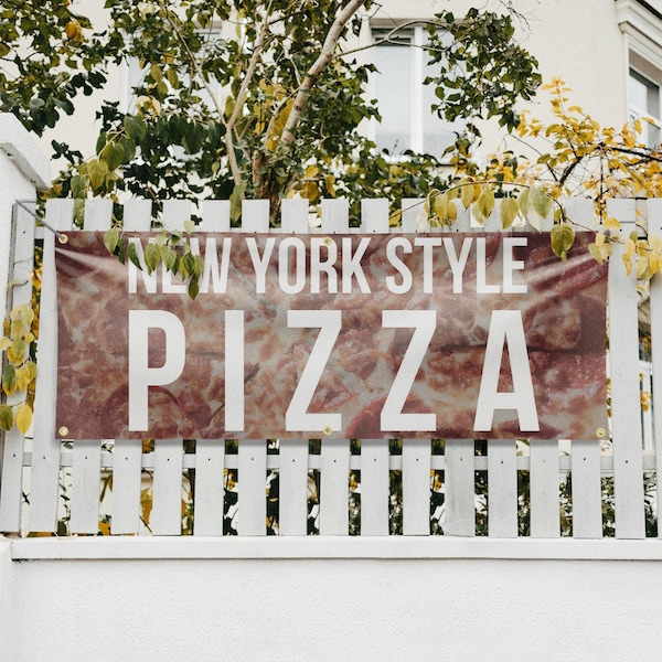 Signmission New York Pizza, 24 Inch x 72 Inch, Vinyl Banner - B-72-30753