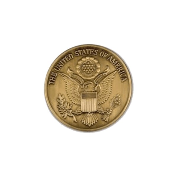 Global Flags Unlimited Great Seal Brass Service Medallion - 205652