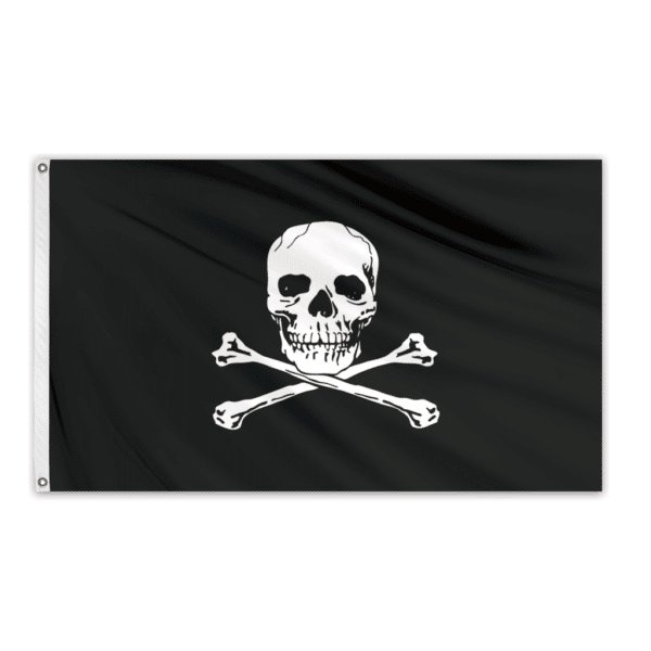 Global Flags Unlimited Jolly Roger Outdoor Poly Flag 12"x18" - 203986