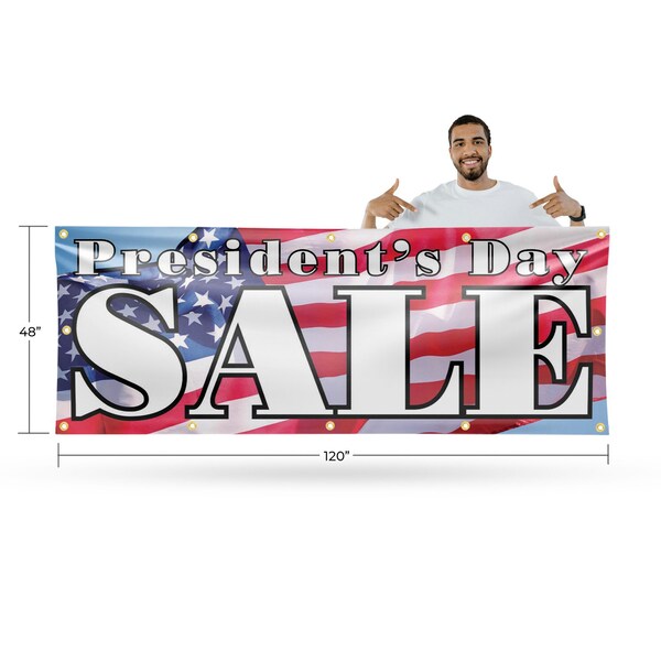 Signmission Presidents Day Sale, 48 Inch x 120 Inch, Vinyl Banner - B-120-30815