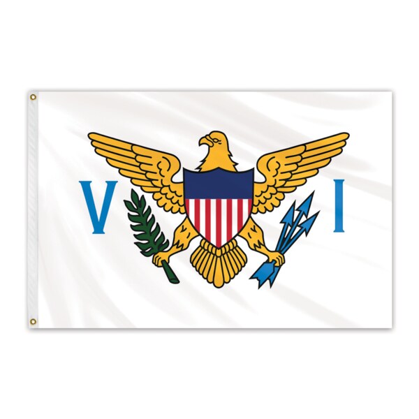 Global Flags Unlimited Virgin Islands Outdoor Nylon Flag 12"x18" - 200788