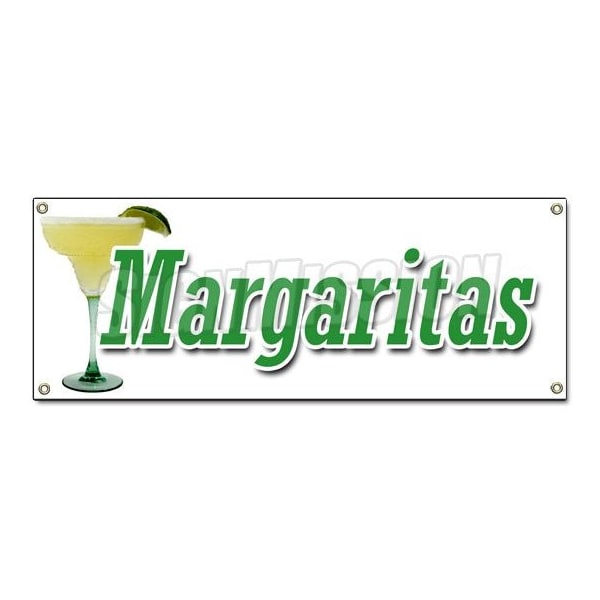 Signmission MARGARITAS BANNER SIGN frozen drinks huge 2 for 1 happy hour sangria - B-MARGARITAS