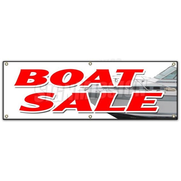 Signmission BOAT SALE BANNER SIGN new used sailboats powerboats service financing - B-72 BOAT SALE