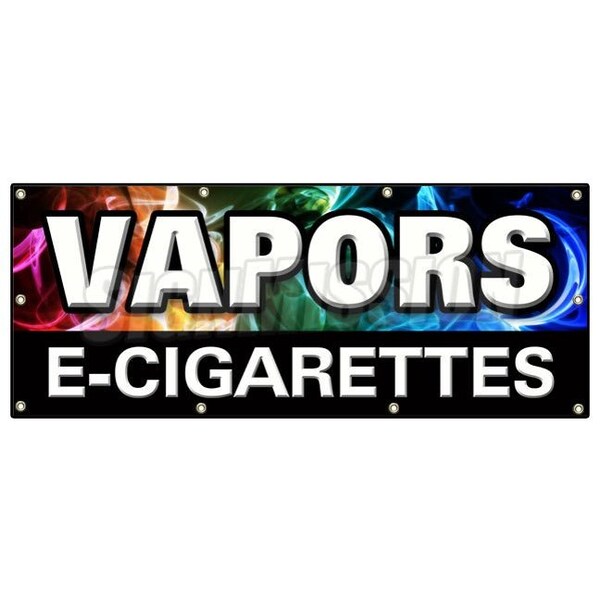 Signmission VAPORS E-CIGARETTES BANNER SIGN pipe eliquid flavor concentrate nicotine - B-96 VAPORS ECIGARETTES