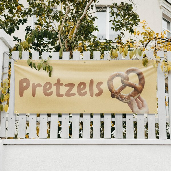 Signmission Pretzels, 24 Inch x 72 Inch, Vinyl Banner - B-72-30816