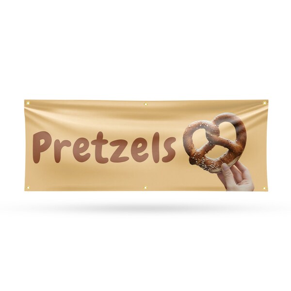 Signmission Pretzels, 24 Inch x 72 Inch, Vinyl Banner - B-72-30816