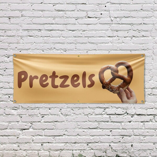 Signmission Pretzels, 24 Inch x 72 Inch, Vinyl Banner - B-72-30816