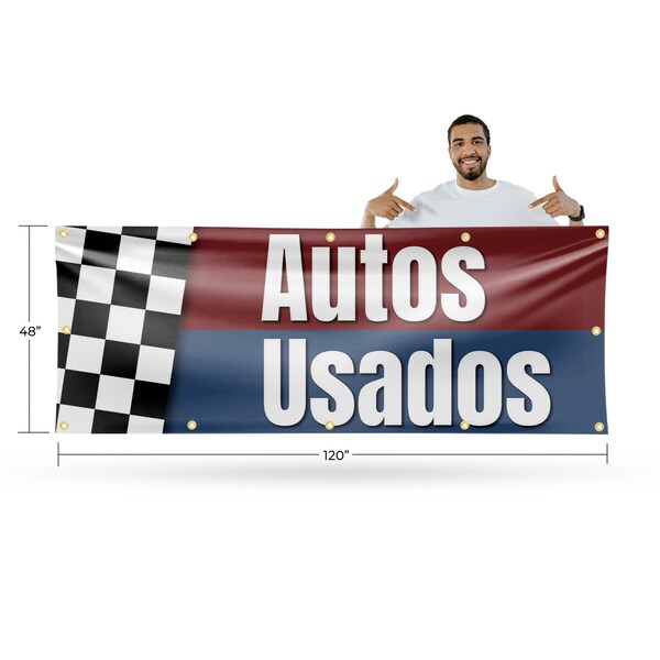 Signmission Autos Usados, 48 Inch x 120 Inch, Vinyl Banner - B-120-30473
