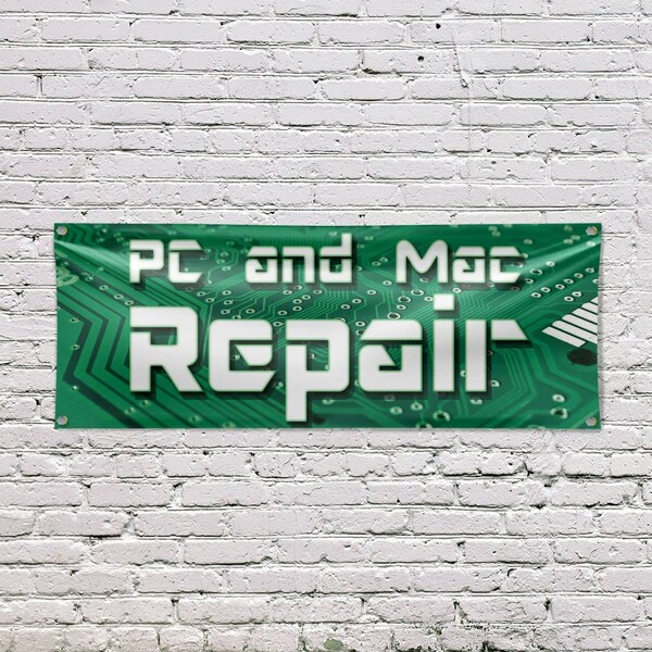 Signmission PC and Mac Repair, 18 Inch x 48 Inch, Vinyl Banner - B-30781