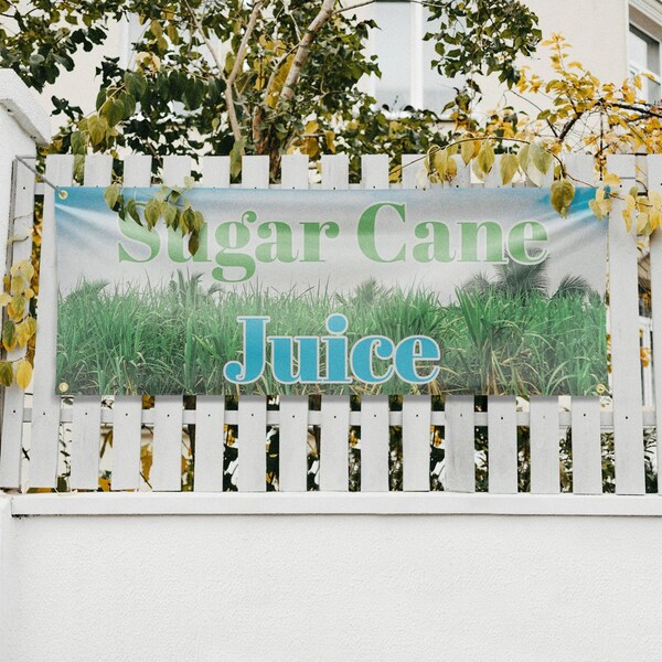 Signmission Sugar Cane Juice, 18 Inch x 48 Inch, Vinyl Banner - B-30871