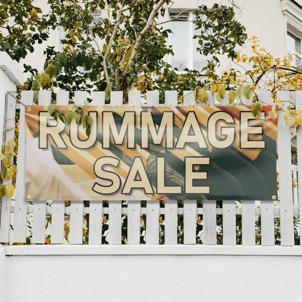 Signmission Rummage Sale, 24 Inch x 72 Inch, Vinyl Banner - B-72-30840