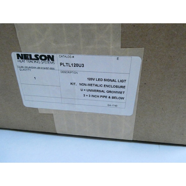 Kit de sello de extremo para luz de señalización LED Nelson, kit de empalme de cables y tubo termocontraíble - PLTL120U3.