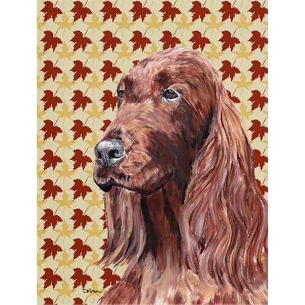 Patioplus Irish Setter Fall Leaves Flag Garden Size - PA631519