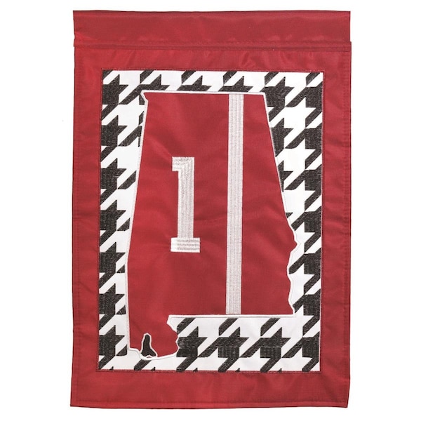 Magnolia Gardens 13 x 18 in Alabama No1 Applique Garden Flag - M011256