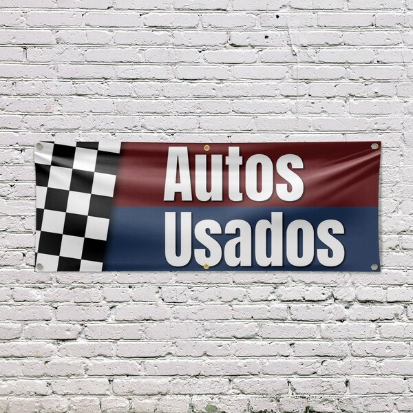 Signmission Autos Usados, 24 Inch x 72 Inch, Vinyl Banner - B-72-30473