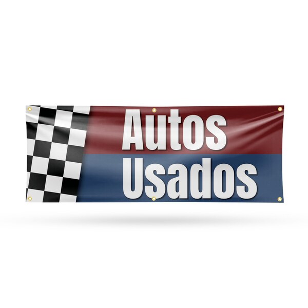 Signmission Autos Usados, 24 Inch x 72 Inch, Vinyl Banner - B-72-30473