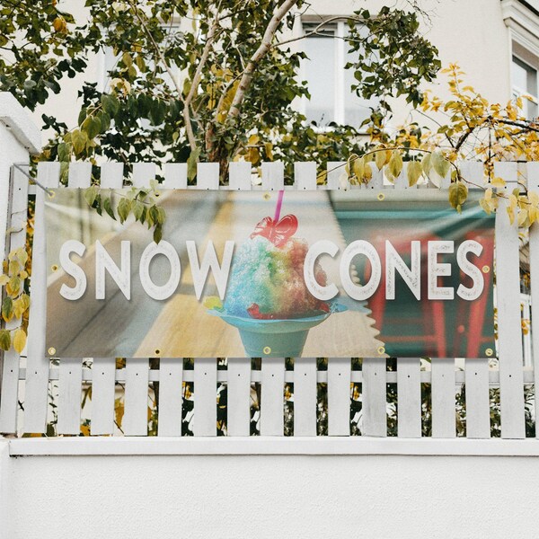 Signmission Snow Cones, 48 Inch x 120 Inch, Vinyl Banner - B-120-30864