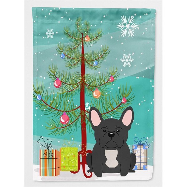 Patioplus Merry Christmas Tree French Bulldog Black Flag Garden Size - PA224857