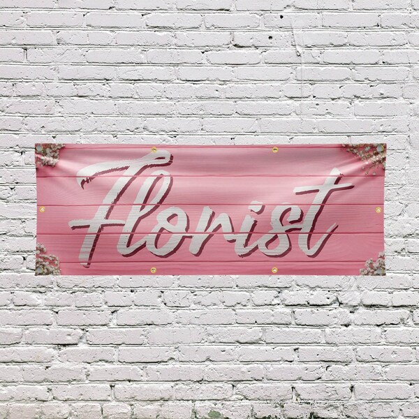 Signmission Florist, 36 Inch x 96 Inch, Vinyl Banner - B-96-30637