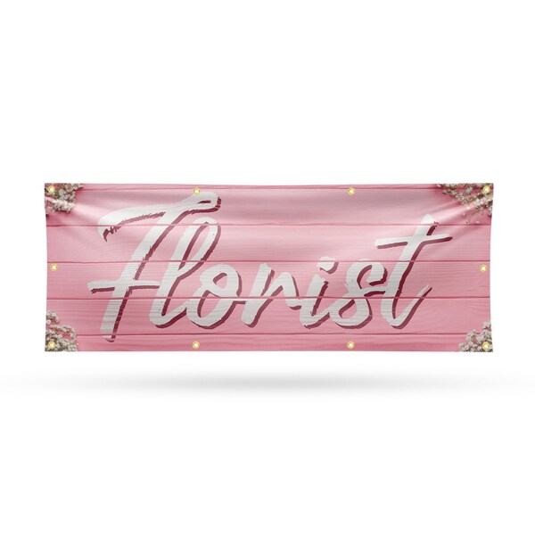Signmission Florist, 36 Inch x 96 Inch, Vinyl Banner - B-96-30637