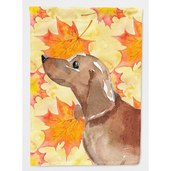 Patioplus Red Tan Dachshund Fall Flag Garden Size - PA2551717