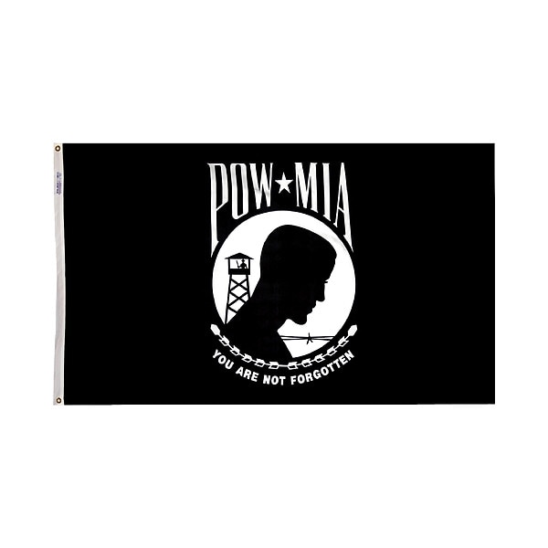 Annin Flagmakers POW-MIA Flag, Military, 2 ft. H, 3 ft. W - 377986