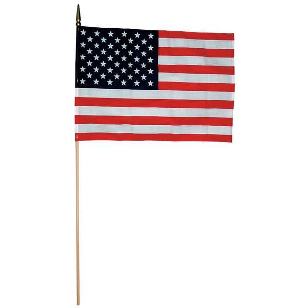Annin Flagmakers US Hand Held Flag Set, 4in.H x 6in.W, PK12 - 3873