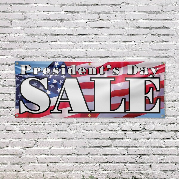 Signmission Presidents Day Sale, 24 Inch x 72 Inch, Vinyl Banner - B-72-30815