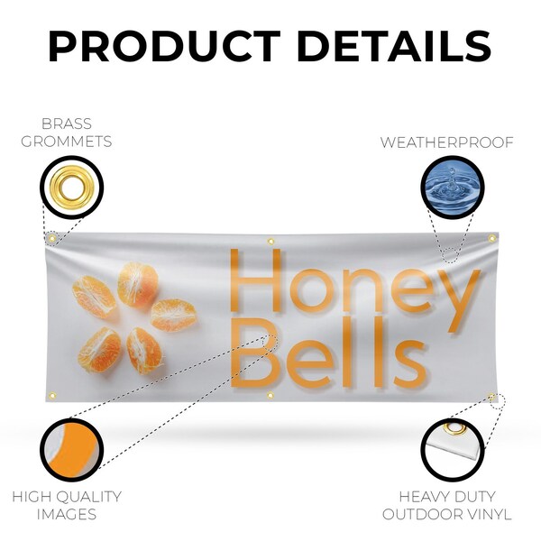 Signmission Honey Bells, 24 Inch x 72 Inch, Vinyl Banner - B-72-30697