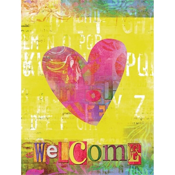 Patioplus Artsy Welcome Heart Flag Garden Size - PA631568