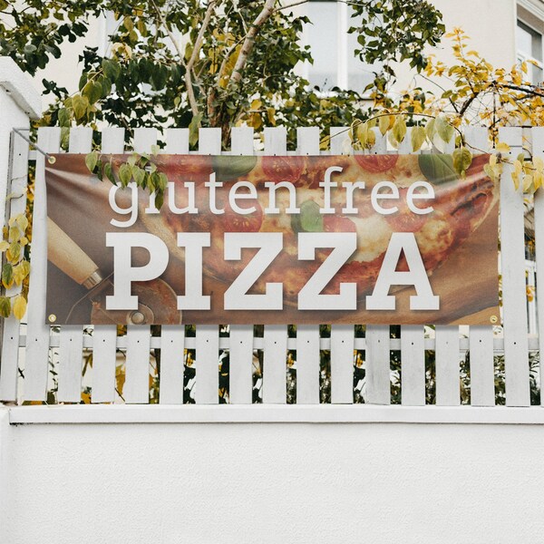 Signmission Gluten Free Pizza, 18 Inch x 48 Inch, Vinyl Banner - B-30673