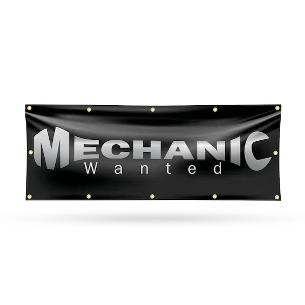 Signmission Mechanic Wanted, 48 Inch x 120 Inch, Vinyl Banner - B-120-30733