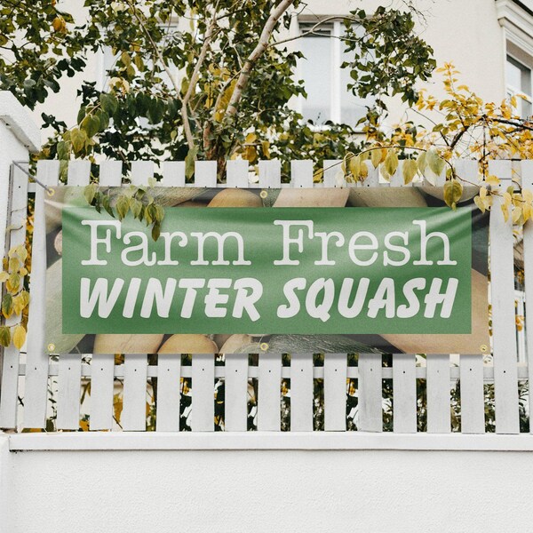 Signmission Farm Fresh Winter Squash, 24 Inch x 72 Inch, Vinyl Banner - B-72-30621