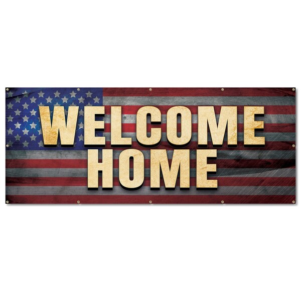 Signmission Welcome Home, 48 Inch, Banner - B-120-30436